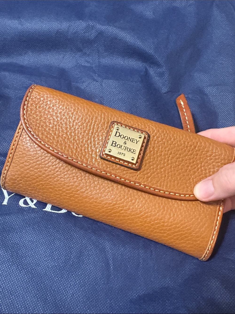 Dooney & Bourke Cognac Tan Pebbled Leather Tote with Matching Wallet - Picture 7 of 8
